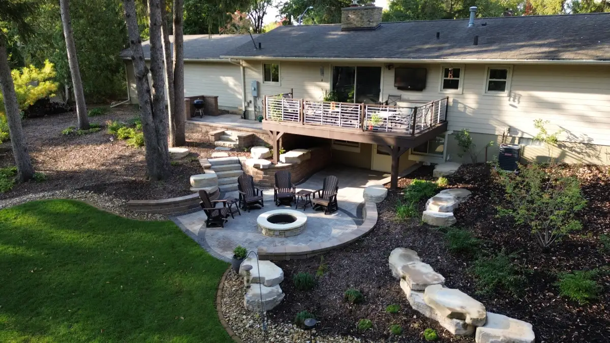 Paver walkway and patio installation